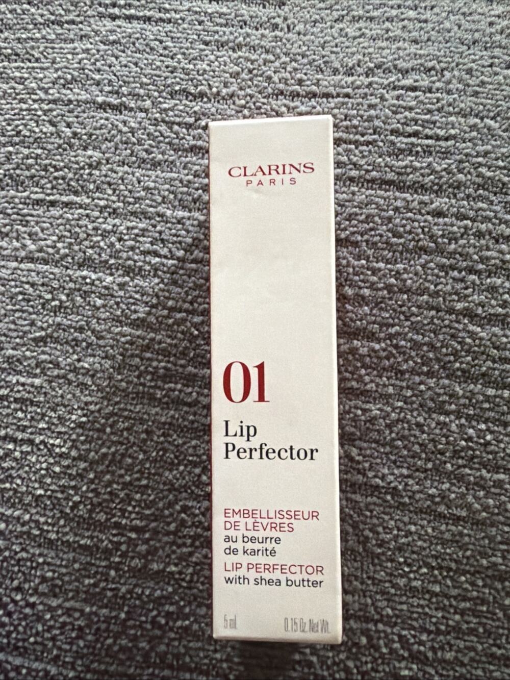 Clarins Instant Light Natural Lip Perfector 01 Travel Size 0.15 oz New White Box